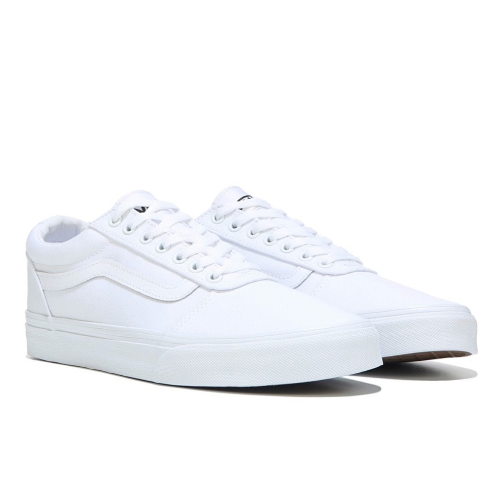 NEW Vans Ward Classic All White Men's Retro Low Top Skate Sneakers Size 12 NWT